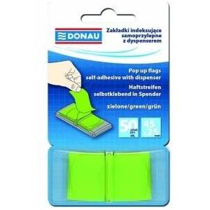 DONAU indexing holder with dispenser, donau, pp, 45x25mm, 50k, green 7558001pl-02