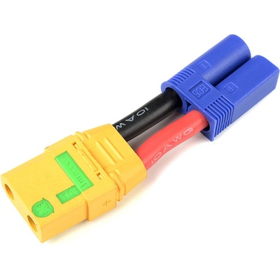 Revtec Konverzný kábel EC5 samec XT-90 Anti-Spark samica 10AWG