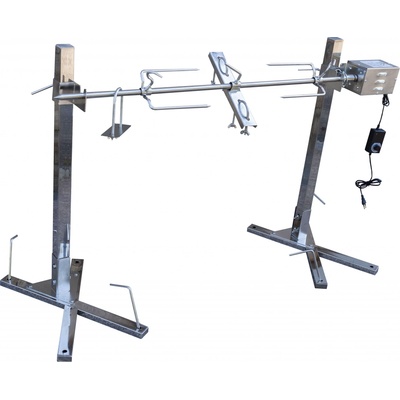 Goodgoods Grilovací jehla na kuřata rožeň set s motorem a stojanem 100 cm 40 kg 40035 – Zboží Dáma