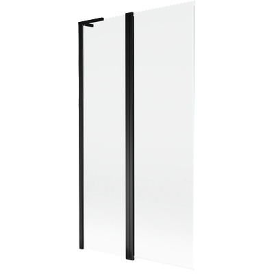 Mist L параван за вана, двукрилен 100 x 150 см, прозрачен, черен - 8A9L-100-011-70-00 (8A9L-100-011-70-00)