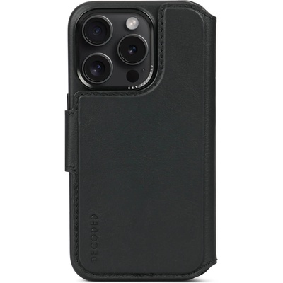 Decoded Leather Detachable Wallet, black - iPhone 15 Pro (k-D24IPO15PDW5BK)