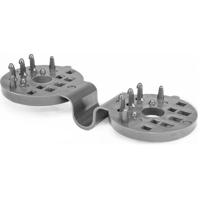 Upínacia spona na siete, tkaniny, sivá, BUNGEE CORD CLIPS BRADAS BCK4-GY-L