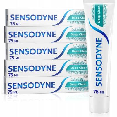 Sensodyne Deep Clean 375 ml sada 5 x 75 ml