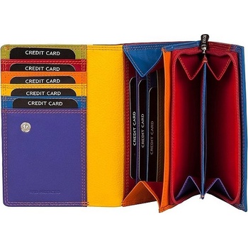 Patchi Dámská kožená peněženka RFID 3001027.61.55 červená / multicolor