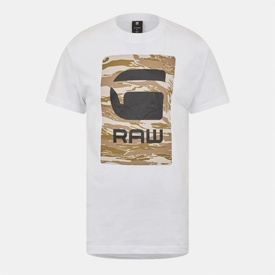 G Star Тениска G Star Camo Box Graphic T-Shirt - White