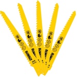 DEWALT - Комплект ножове за дърво и PVC 6 TPI, дължина 152 мм, 5 бр. DT2344 (DT2344)