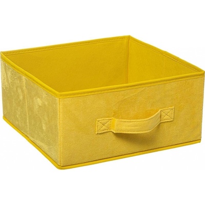 DekorStyle textilný box Volk 31x15 cm žltý