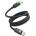 Xmart USB-C към USB-C кабел Xmart, Магнитно навиване, 3A, 60W, 1.2м, Черен (25041)