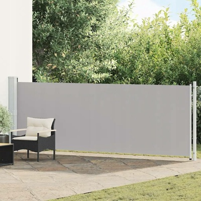 vidaXL Zatahovací boční markýza / zástěna 140 x 600 cm šedá