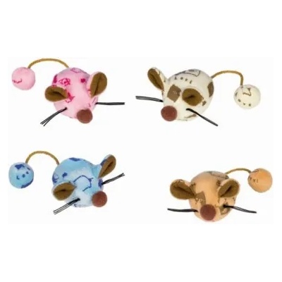 Nobby Играчка за котка Мишка с дрънкалка 2 бр. с привличаща билка 6 см nobby Германия 71938