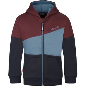 TROLLKIDS Детско яке за тренировка Trollkids Kid's Alesund Sweater Hoodie - Chestnut / Steel Blue / Black - размер 92 (EU) (704-2482-1011)