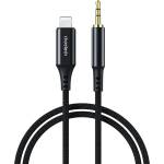 Choetech Аудио кабел Choetech, Lighting към mini jack 3.5mm, 1 метър, черен (AUX007)