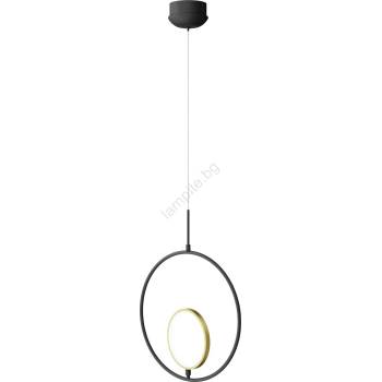 Image 1 of Aigostar - LED Пендел LED/15W/230V 6500K черен/златист (AI0664)