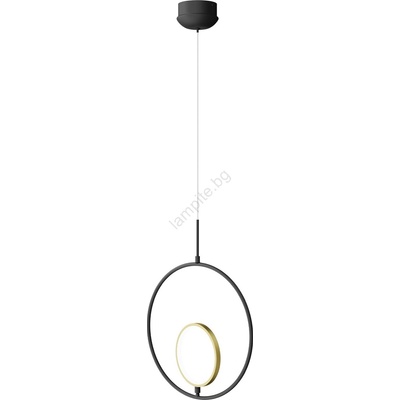 Aigostar - LED Пендел LED/15W/230V 6500K черен/златист (AI0664)