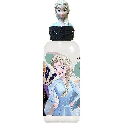 Stor detská fľaša s 3D figúrkou Frozen 560 ml