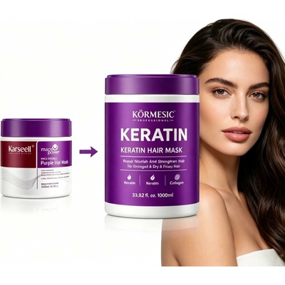 Karseell Purple Hair Mask maska na vlasy pre blond a šedivé vlasy 500 ml