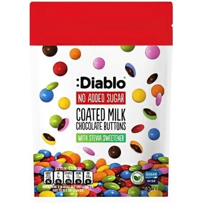 DIABLO Čokoládové dražé v mliečnej čokoládebez pridaného cukru so Stéviou 40 g