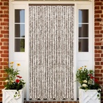 vidaXL Ресни за врата против мухи, таупе и бяло, 100x230 см, шенил (377406)