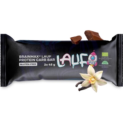 BrainMax Pure LAUF® Protein Carb Bar, с глазура, БИО, 2x45 g