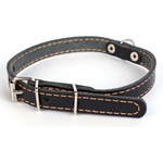 COLLAR Кожен нашийник за куче - 24-32см, 12мм - черен