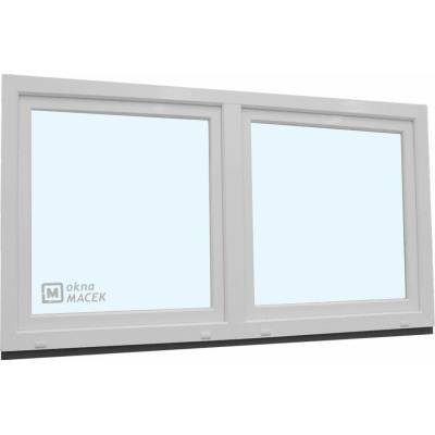 KNIPPING Plastové okno - 70 AD, 2100x900 mm, O/OS sloupek, bílá Sklo: čiré