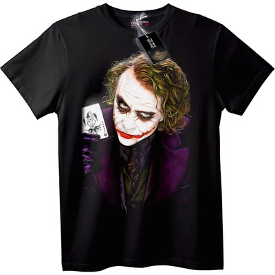 NOONEBRAND Тениска The Joker - Дизайн Тъмен Рицар - XS, White