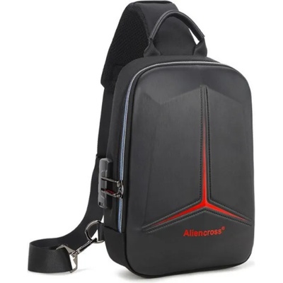 Мъжка раница Aliencross GT1471, многофункционална: против кражба, с USB порт и номер, черен модел (GT1471)