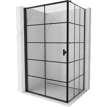 Mexen Mist-B душ кабина, лява, 100 x 80 см, черна решетка, черно - 8A2T-100-080-70-77-L (8A2T-100-080-70-77-L)