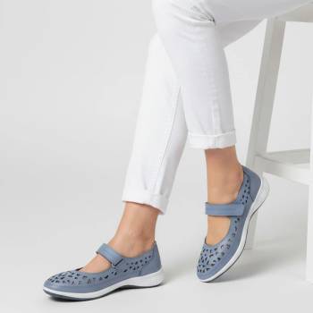 Обувки естествена кожа W186090 Blue