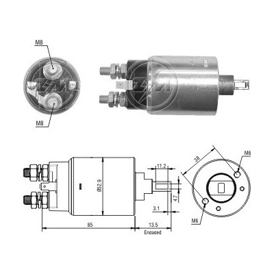 Spínač startéru Hitachi S13-136, 2130-97004