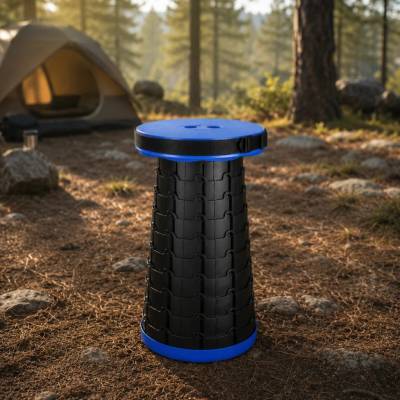 Zaparkorun Přenosný outdoorový taburet - modrý