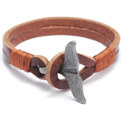 Gaira Kožený náramek Velrybí ploutev 3207 modrá