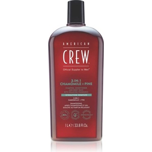 American Crew 3 in 1 Chamimile + Pine 3 в 1 шампоан, балсам и душ гел за мъже 1000ml