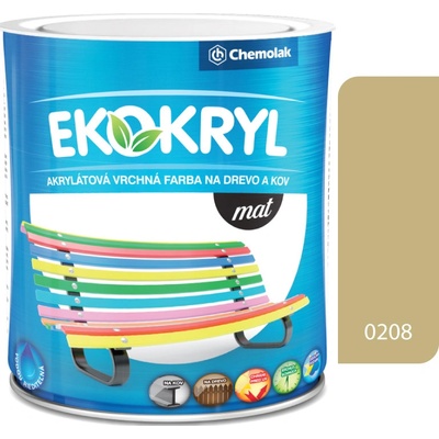 CHEMOLAK EKOKRYL Mat V2045 0208 béžová 0,6l