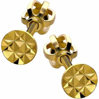 Zlaton Náušnice žluté zlato s kamenem pecky 0.95g výška 0.5cm 000812606254