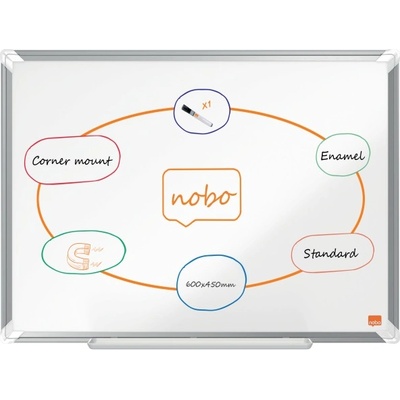 Nobo Premium Plus 60x45cm емайлирана магнитна бяла дъска 1915143 (1915143)