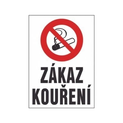 Tabulka bezpečnostní - Zákaz kouření 300 x 210 mm, balení 1 ks