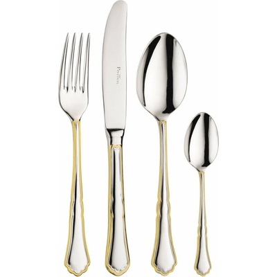 Pintinox Sada príborov SETTECENTO GOLD FILET sada 24 ks strieborná / zlatá