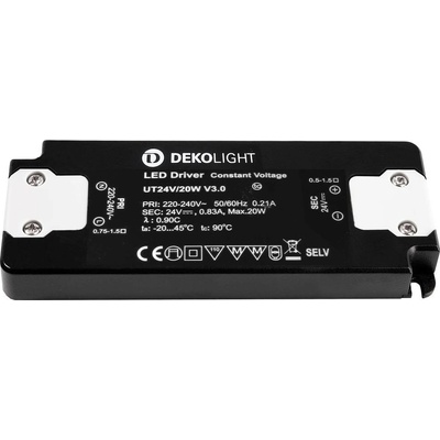 Deko Light FLAT, CV, UT24V/20W LED driver konstantní napětí 20 W 0 - 830 mA 24 V 1 ks