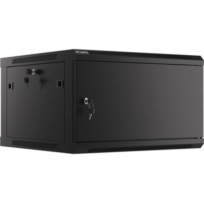 Комуникационен шкаф Lanberg WF01-6606-00B, 19", 6U, 37.9 x 60 x 60 cm, товароносимост до 60кг, черен (WF01-6606-00B)