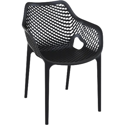 Siesta Exclusive Si-Стол с подлакътник air xl(007)ЧЕРЕН/БЯЛ (014268)