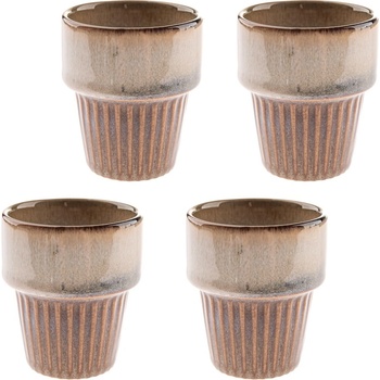Dakls Бежови глинени чаши в комплект 4 бр. за еспресо 100 ml Tone - Dakls (HP640)