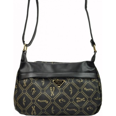 Eslee Podélná dámská crossbody kabelka černá