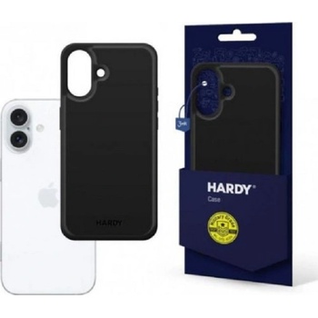 3mk Protection Калъф 3mk - Hardy Apple Silky Leather, iPhone 16, черен (5903108586467)