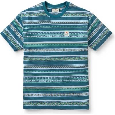 Passenger Мъжка тениска Passenger Mellower Jacquard Relaxed Fit T-Shirt - Geo Stripe Mediterranean (216-7861-0211)