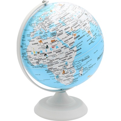 Glóbus geografický PVC - priemer 20 cm, kovový stojan