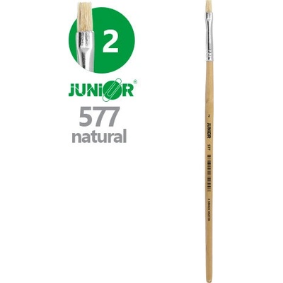 Junior plochý štetec číslo 2" 577 Natural