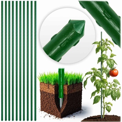 Plonos Opěrná tyč pro rostliny 180 cm zelená 10 ks PL-940