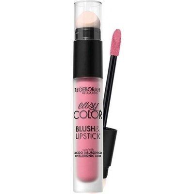 Deborah Milano tekutá lícenka a rúž 2v1 Easy Color 02 Cold Rose 4,5 g