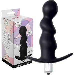  Анален плъг с вибрации, спираловиден, 10, 5см. - Anal Plug Spiral Black (5008-03LOLA)